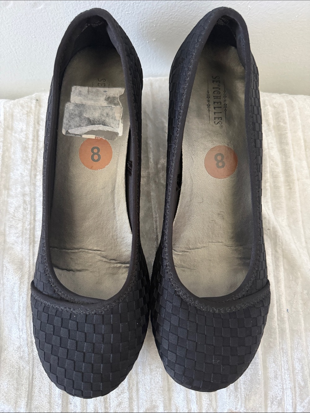 Seychelles Black Woven Ballet Flats